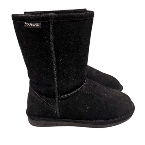 Bearpaw Emma Tall Black Boot Fur Lined Snowboot Size 5 - Picture 1 of 5